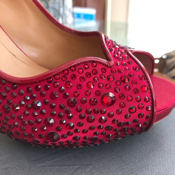 Alexander McQueen Red Crystal Pumps - Picture 2 of 6